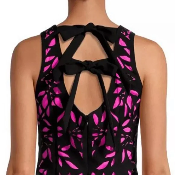 Shani Black Dress with Fuchsia Accents - Picture 10 of 11